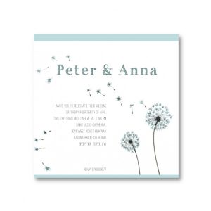 dandelion wedding invitation