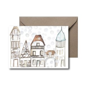 Swiss village Christmas card
